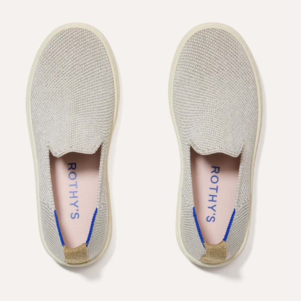 Rothy’s kids sneaker in Diamond twill